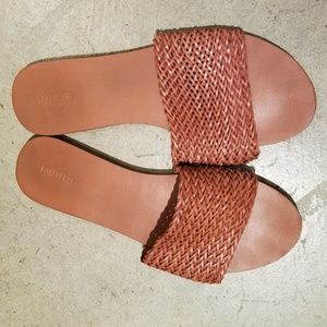 Forever 21 Flat Woven Slide Sandals